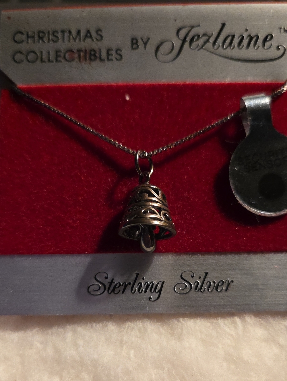 Jezlaine Sterling Silver Bell Pendant Necklace - Silver